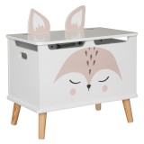 Lada depozitare Atmosphera for kids Renard, 53x33x55 cm, MDF cu picioare lemn, alb Household NewTrend