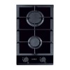 Plita Incorporabila Samus Sticla, 2 Arzatoare, 4.2kW, Aprindere Electrica, Siguranta, Neagra + Diuze GPL