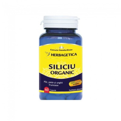 Siliciu Organic Herbagetica 60cps foto