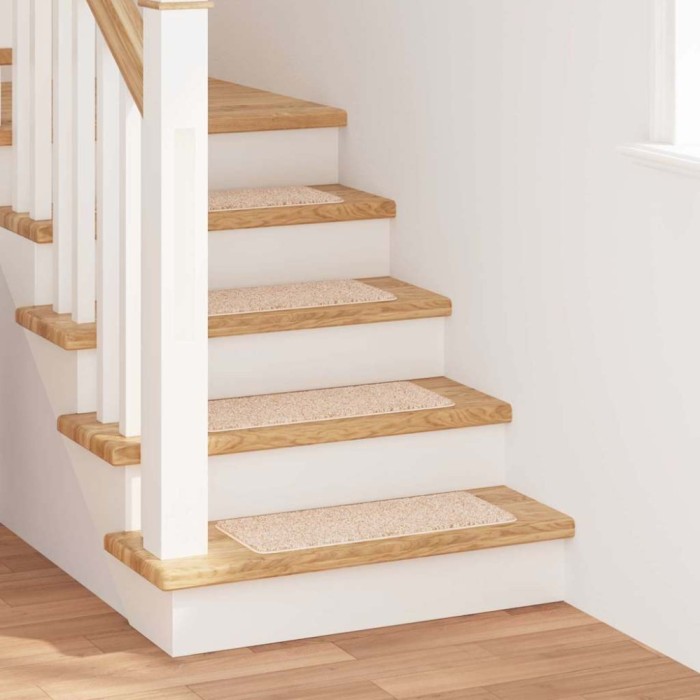 vidaXL Trepte de scară 15 pcs Crem 60 x 25 cm Polipropilenă