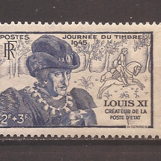 Franta 1945 - Timbru de Caritate - Ludovic al XI-lea, 1423-1483, MNH