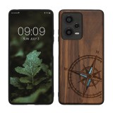 Husa Kwmobile pentru Xiaomi Redmi Note 12 Pro 5G, Maro/Albastru, Lemn, KWM000018BW004C, Silicon, Carcasa