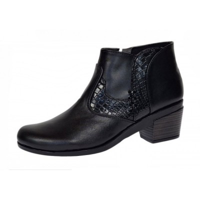 Oferta 38, 39, 41 Botine dama negre din piele naturala LMVS18BT foto
