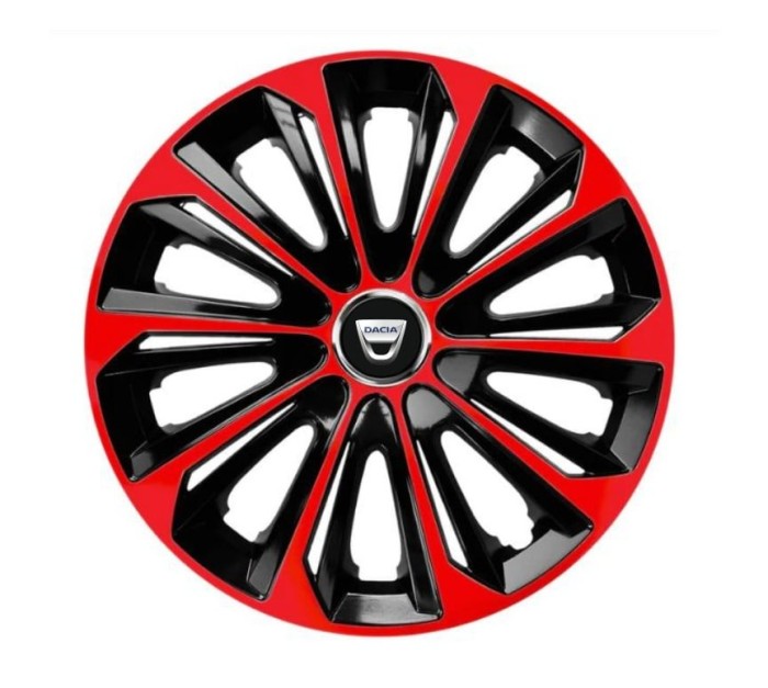 Set 4 capace roti Extra Strong Red R16 pentru gama auto Dacia