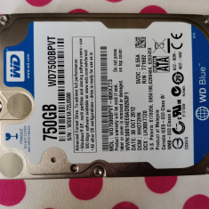 Hdd Hard Disk 750 GB Western Digital Blue Sata 2 Laptop 2,5 inch.