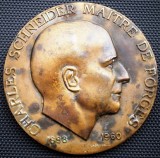 5.561 PLACHETA CHARLES SCHNEIDER MAITRE DE FORGES 1898 1960 gravor HENRI LAGRIFFOUL