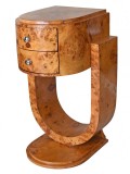 Consola Art Deco Lemn Masiv Furniruit cu 2 Sertare, 77x47x44 cm - Birou, Living, Dormitor