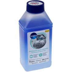 Solutie anticalcar degresant, 2 in 1, pentru masina de spalat rufe si vase, WPRO 484000008844, 250ml