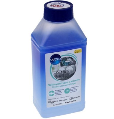 Solutie anticalcar degresant, 2 in 1, pentru masina de spalat rufe si vase, WPRO 484000008844, 250ml foto