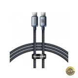 Cablu Date si Incarcare USB-C - USB-C Baseus Crystal Shine Series 100W 1.2m Negru CAJY000601