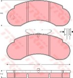 Set placute frana,frana disc MERCEDES G-CLASS (W460) (1979 - 1993) TRW GDB950