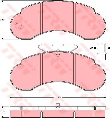 Set placute frana,frana disc MERCEDES G-CLASS (W460) (1979 - 1993) TRW GDB950 foto