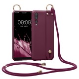 Cumpara ieftin Husa Kwmobile pentru Huawei P20 Pro, Silicon, Violet, 56470.190, Textil, Carcasa