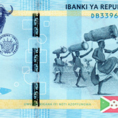Burundi, 5000 Francs 2015-2018, Bivolul, UNC, P-53 1st Prefix DB