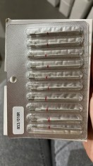 Capăt de freză de diamant pentru cuticule, cilindru, br&acirc;u roșu, 853/018R