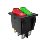 Intr cr 37x31x25mm dublu 15A 250V rosu-verde cu bec