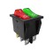 Intr cr 37x31x25mm dublu 15A 250V rosu-verde cu bec