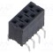 Conector SAMTEC 8 pini soclu tată THT drept