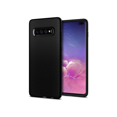 Husa TPU Spigen Liquid Air pentru Samsung Galaxy S10+ G975, Neagra 606CS25764 foto