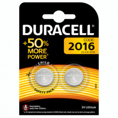 Set Baterii DURACELL CR2016 3V LITIU 20x1.6mm 2buc