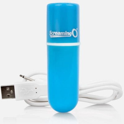 SCREAMING O - RECHARGEABLE VIBRATING BULLET VOOOM BLUE foto
