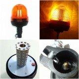 40 LED Lumina de avertizare Stroboscopica Lampa Girofar Intermitenta Galben 126mm 12V 24V