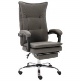 vidaXL Scaun de birou, gri, material textil 20369