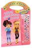 Caietul micuței creatoare de modă. Accesorii, machiaj, coafuri. Roz