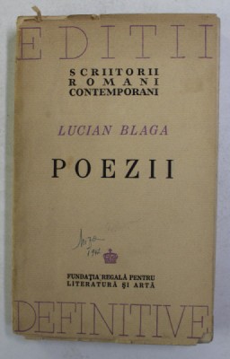 POEZII - LUCIAN BLAGA foto