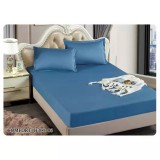 Cumpara ieftin Husa de Pat Tercot cu Elastic + 2 Fete de Perna pentru Pat Dublu Albastru - EAT209