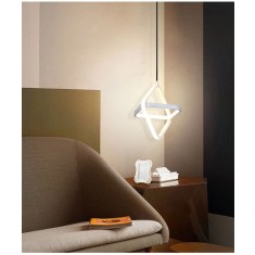 Plafoniera LED 26W, suspendata, alb, lumina Calda/Neutra/Rece