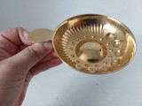 Cupa somelierului degustare vin, metal inoxidabil culoare aurie, 8.5cm diametru