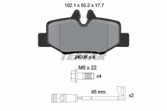 TEXTAR 2400801 Q+ set placute frana,frana disc