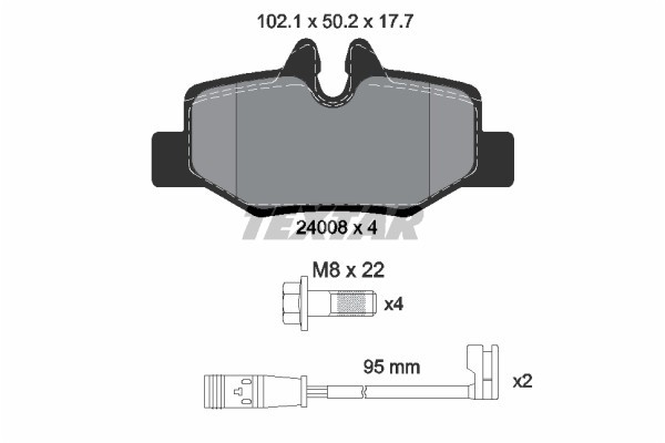 TEXTAR 2400801 Q+ set placute frana,frana disc