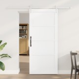 Ușă Culisantă vidaXL cu Set Hardware Alb 78x202 cm Lemn Masiv Pin