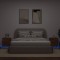 vidaXL Noptiere cu lumini LED, 2 buc., stejar maro, lemn prelucrat