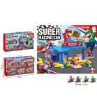Statie de Benzina Super Mario cu 2 Masinute, Set Joaca Plastic Netoxic, Dimensiuni 47x9x26 cm, Peste 3 Ani