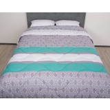 Pilota de iarna matlasata Selena Somnart, 180x200 cm, policotton imprimat, sezon rece, 400 g mp