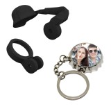 Set Cadou , zBere Amintiri, , Breloc Personalizat cu Poza E i Suport 3D pentru Sticla