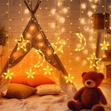 Cumpara ieftin Instalatie de sarbatori 3.5m Star Moon NYTRO Christmas, 120 LED, Alimentare cu baterii