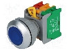 Intrerupator ac&amp;#355;ionat prin apasare, 1 pozitii, 30mm, seria LXB30, AUSPICIOUS - LXB30-1O/C BL, W/O LAMP