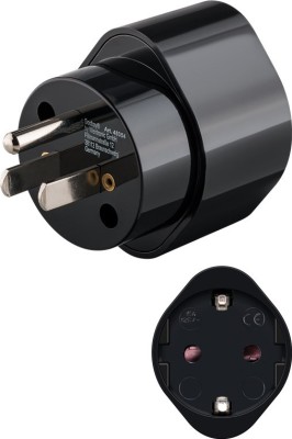 Adaptor de retea tata tip B NEMA 5-15 3pini SUA / Japonia - mama Schuko tip F CEE 7/3 250V 13A 3250W negru Goobay 45354 foto