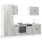 vidaXL Set de dulapuri de bucătărie 7 piese &bdquo;Kalmar&rdquo; lemn Sonoma gri 3314767