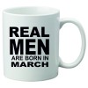 Cana alba personalizata &quot; Real Men are born in March&quot;, INOVATIX&reg;. 330ml, Oem