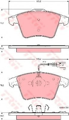 Set placute frana,frana disc VW TRANSPORTER V caroserie (7HA, 7HH, 7EA, 7EH) (2003 - 2016) TRW GDB1556 foto