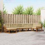 Cumpara ieftin Set de canapele de exterior 7 buc. 7-Locuri Natural si Bej