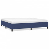 Cadru de pat, albastru, 200x200 cm, material textil