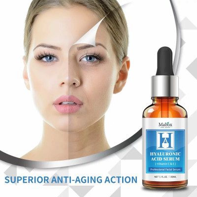 Ser cu Acid Hialuronic Vitamina C si Vitamina E Mabox 30 ml foto