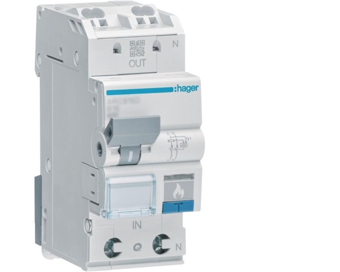 Siguranta MCB+AFDD cu detectie arc electric 1P+N 25A B 6KA Hager ARC925D