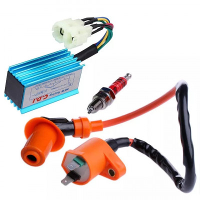 CDI + Bobina Sport + Bujie A7TC Scuter Baotian - Bautian 4T - 125cc 150cc foto